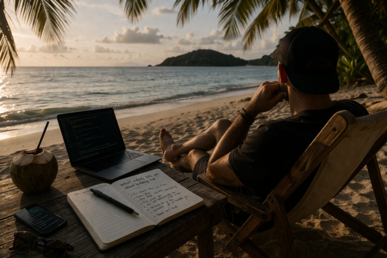 Jay Thornton co-founder of LeadMachine AI CRM writing about the vulnerability and weight of building a startup